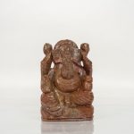 Natural Ruby Ganesh Idol – Hand Carved Crystal Ganpati Idol for Home Temple & Desk Decor