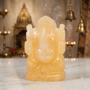Yellow Aventurine Ganesh Idol – Natural Crystal Decorative Figurine for Home & Office