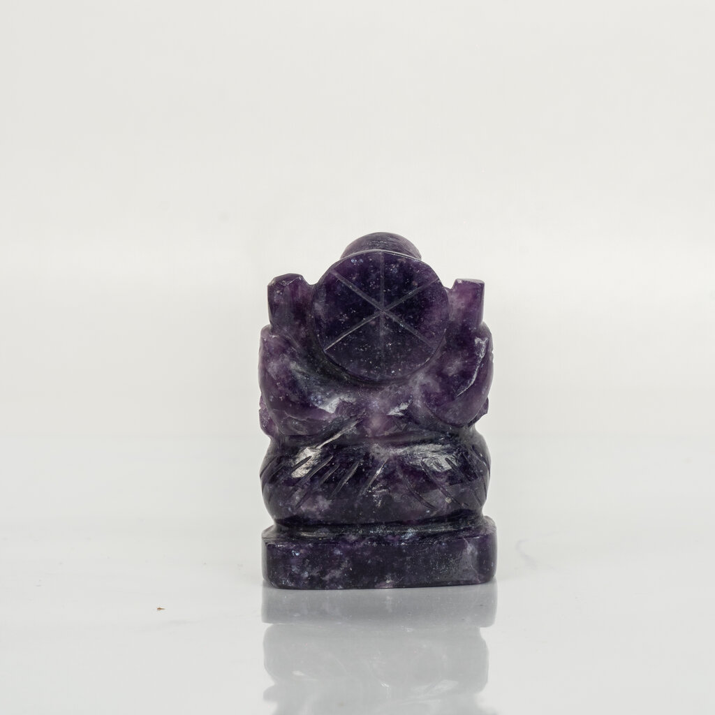 Natural Amethyst Ganesh Idol – Hand Carved Crystal Ganpati Statue for Home Temple - Image 7