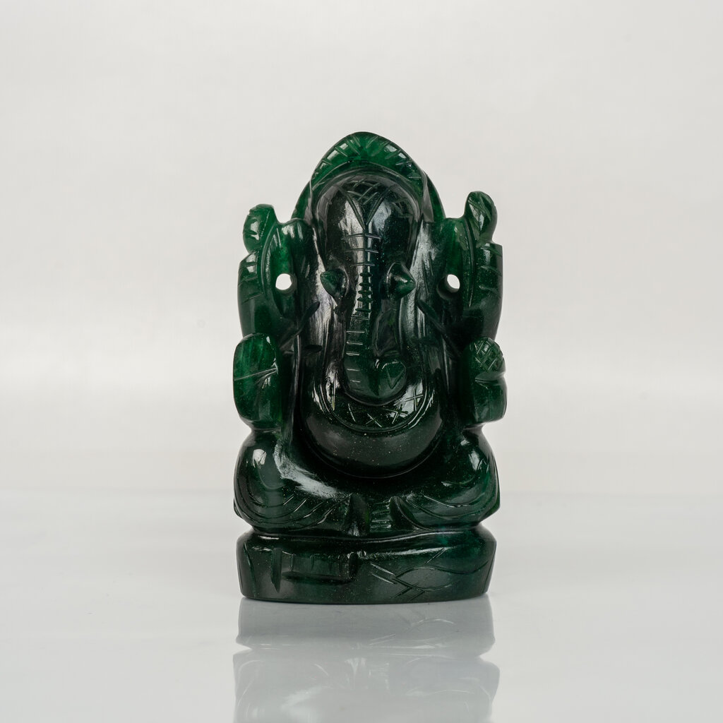 Natural Green Aventurine Ganesh Idol – Crystal Ganpati Statue for Home Temple - Image 6