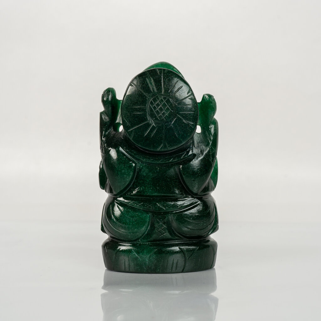 Natural Green Aventurine Ganesh Idol – Crystal Ganpati Statue for Home Temple - Image 7