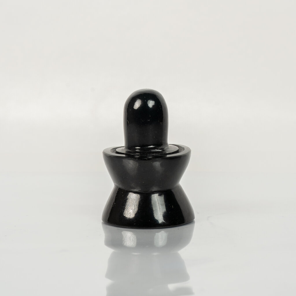 Natural Black Obsidian Shiva Lingam – Polished Crystal Shivalinga for Home Temple Decor - Image 6