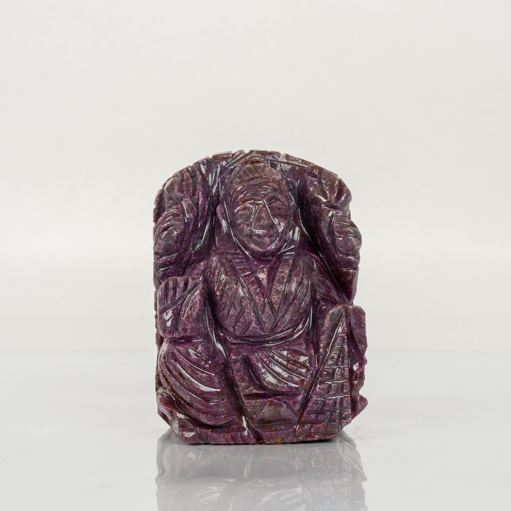 Natural Ruby Goddess Lakshmi Idol – Hand Carved Crystal Statue for Home Temple - Image 6
