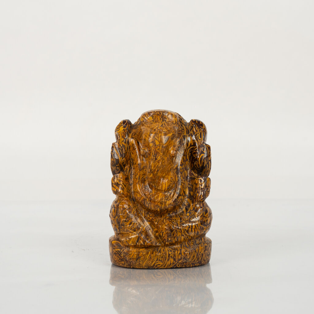 Natural Marium Jasper Ganesh Idol – Crystal Ganpati Statue for Home Decor - Image 6