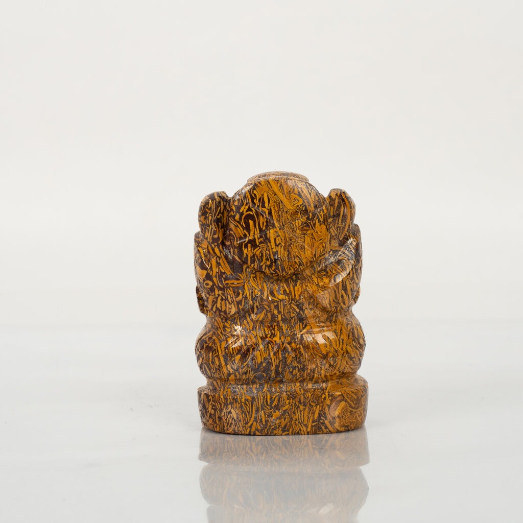 Natural Marium Jasper Ganesh Idol – Crystal Ganpati Statue for Home Decor - Image 7