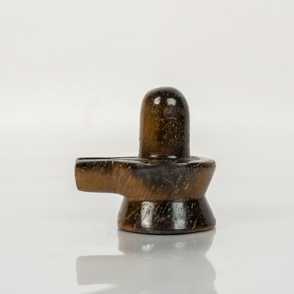 Natural Tiger Eye Shiva Lingam – Polished Crystal Shivalinga for Home Temple Decor - Image 5