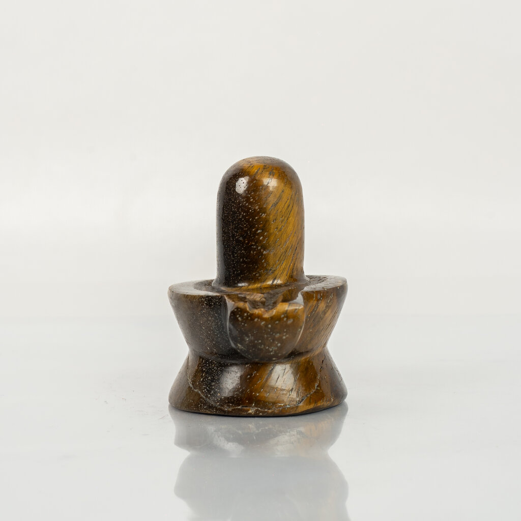 Natural Tiger Eye Shiva Lingam – Polished Crystal Shivalinga for Home Temple Decor - Image 6