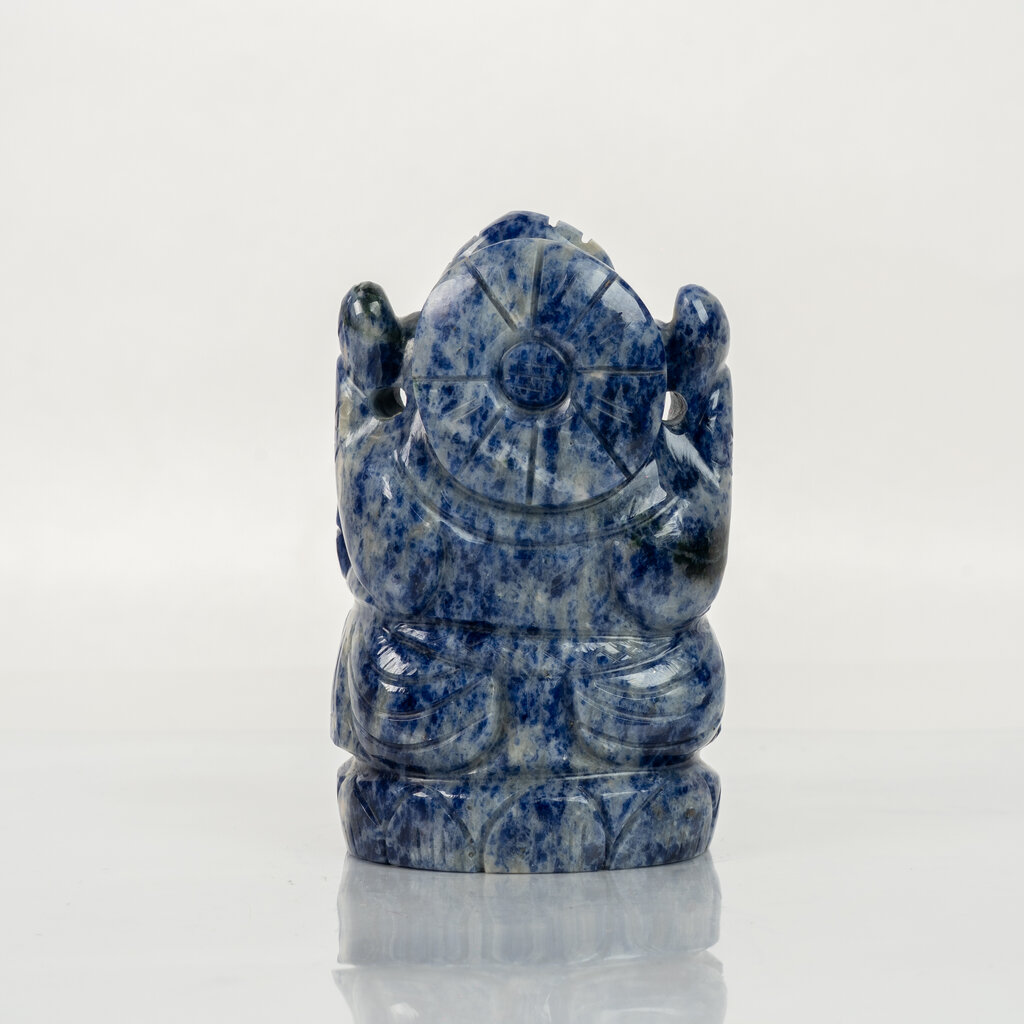 Deep Blue Lapis Lazuli Ganesh Idol – Natural Crystal Ganpati Statue for Home Temple - Image 7